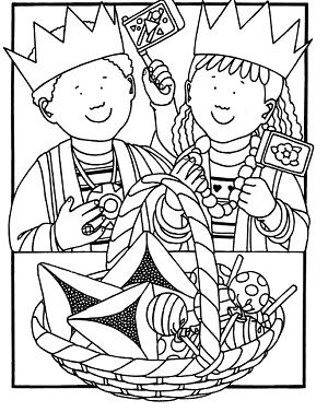 Purim coloring page