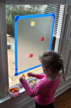 Stained glass with contact paper