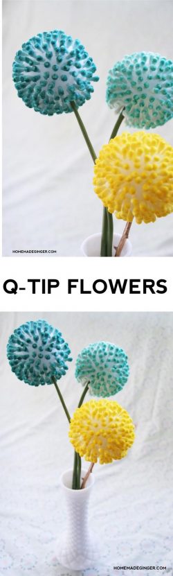 Q-tip flowers