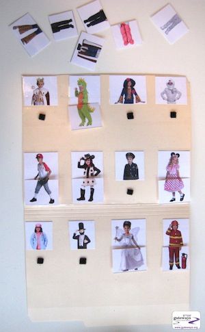 Mix and match- Purim costumes, Purim characters