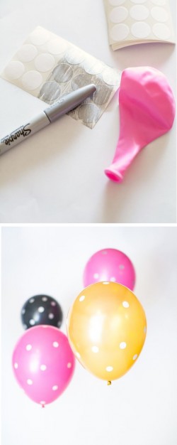 Make your own polka dot baloon