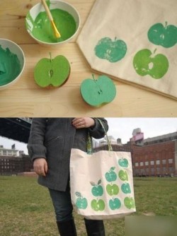 Rosh Hashana apple print bag
