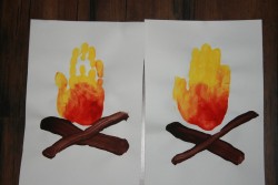 Bonfire hand print