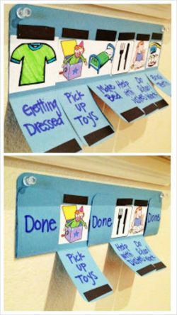 Magnetic chores chart
