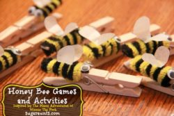 Pipe cleaners bee cloth pins