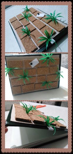 Kotel craft (book-sidur cover/frame)
Hang notes with push pins and attach elastic so it can hold ...