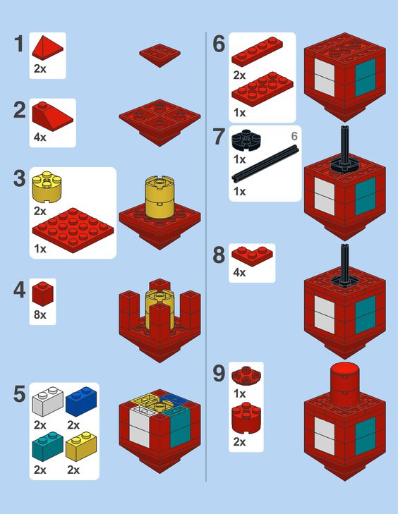 DIY lego dreidel